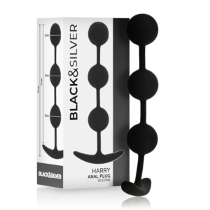BLACK&SILVER Harry analiniai karoliukai, 14 cm