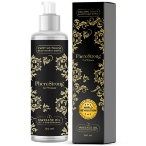 Pherostrong masažo aliejus moterims, su feromonais ir citrinų nata, 100 ml