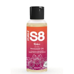 STIMUL8 S8 Relax masažo aliejus (žalioji arbata) 50 ml