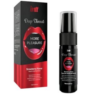INTT UNISEX AROUSAL GEL Deep Throat braškių skonio purškalas