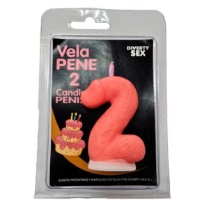 DIABLO PICANTE rožinė penio formos žvakė Nr. 2