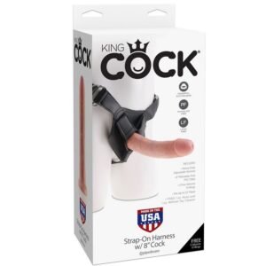KING COCK strap-on su realistišku peniu 20,3 cm