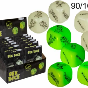 Kemis Glow-in-the-Dark Dice Set – Couples (2 pcs)