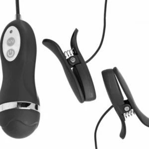 XR Brands Power Pinchers Adjustable Vibrating Clamp Black
