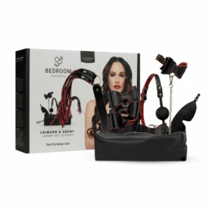 Bedroom Fantasies Crimson & Ebony 8 dalių rinkinys