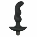Easytoys prostatos masažuoklis, silikoninis, juodas
