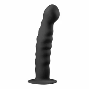Easytoys analinis dildo iš silikono, juodas, 18 cm