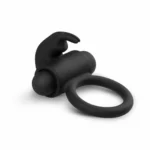Easytoys Bunny vibracinis intymumo žiedas – juodas