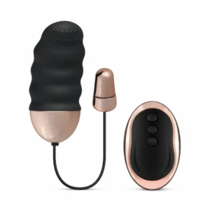 Teazers Ribbed Vibrating Egg Black