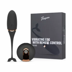 Teazers Vibrating Wireless Egg – juodas, 10 režimų