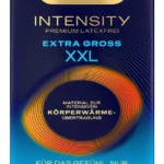 Durex Intensity itin didelis nitrilinis prezervatyvas, 61 mm, 8 vnt.