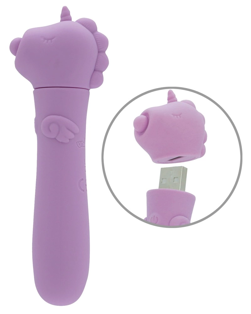 Unihorn Karma Lilac USB mini masažuoklis, 14.3 cm - Image 2