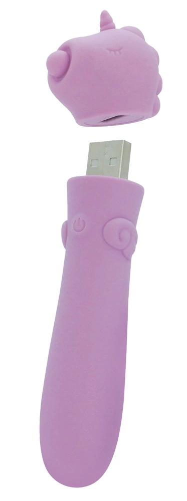 Unihorn Karma Lilac USB mini masažuoklis, 14.3 cm - Image 3