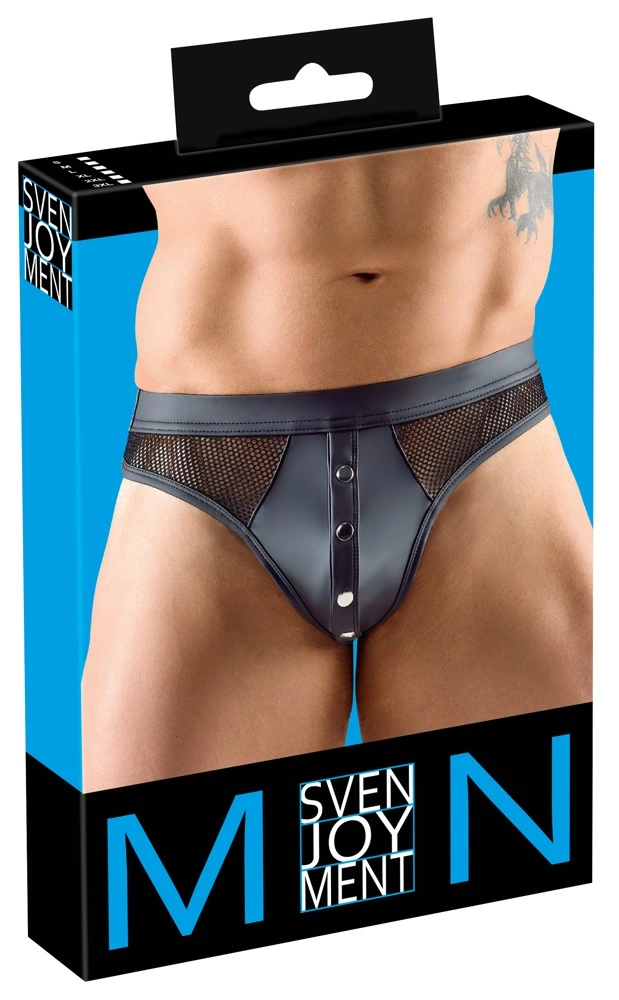 Svenjoyment Men's Thong L — Black Matte Net