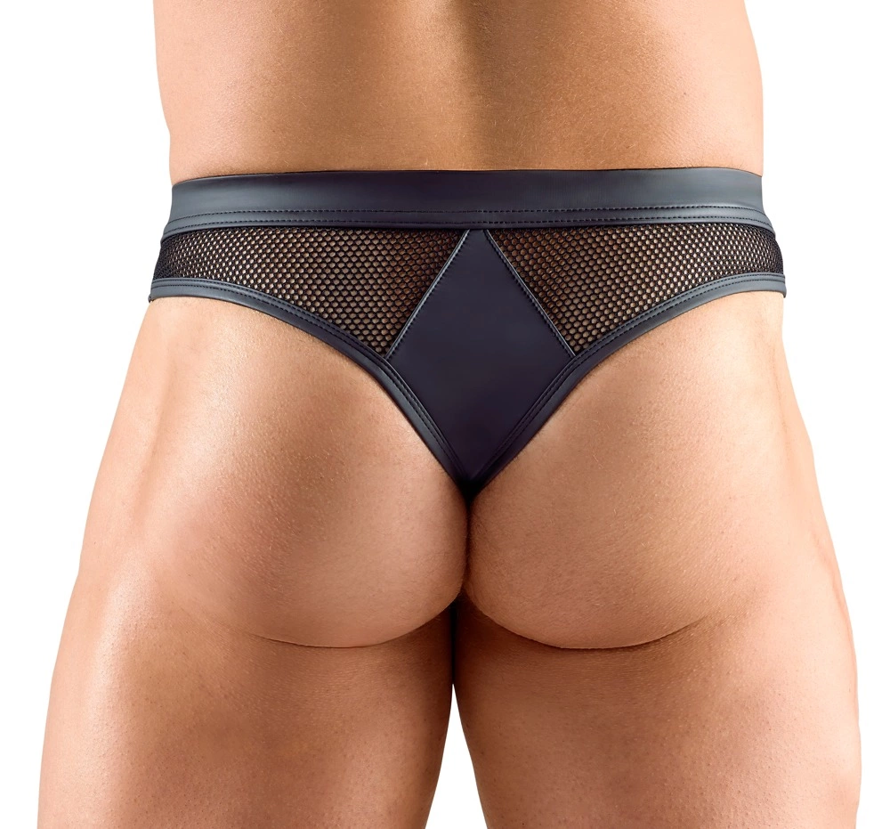 Svenjoyment Men's Thong L — Black Matte Net - Image 4