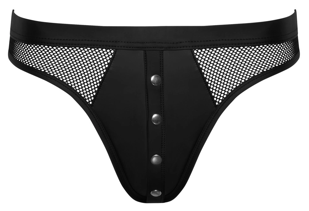Svenjoyment Men's Thong 3XL Matte & Net Black - Image 7