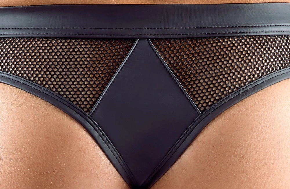 Svenjoyment Men's Thong 3XL Matte & Net Black - Image 6