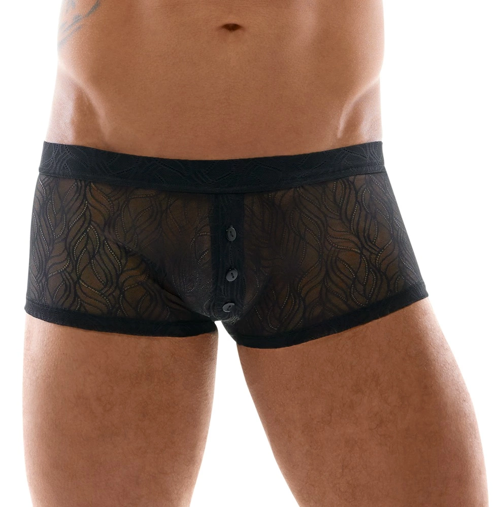 Svenjoyment Vyriškos XL tamprios nėriniuotos kelnės, juodos - Image 2