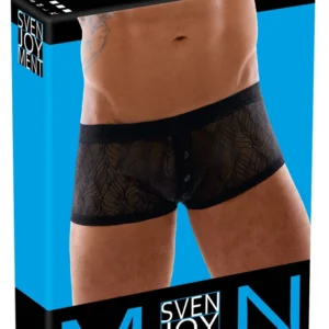 Svenjoyment Vyriškos XL tamprios nėriniuotos kelnės, juodos