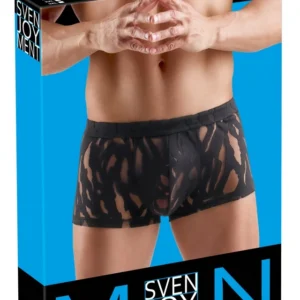 Svenjoyment Pants M Black Burnout Effect Stretch Waistband