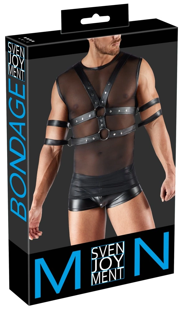 Svenjoyment BONDAGE Powernet Shirt XL, juodas