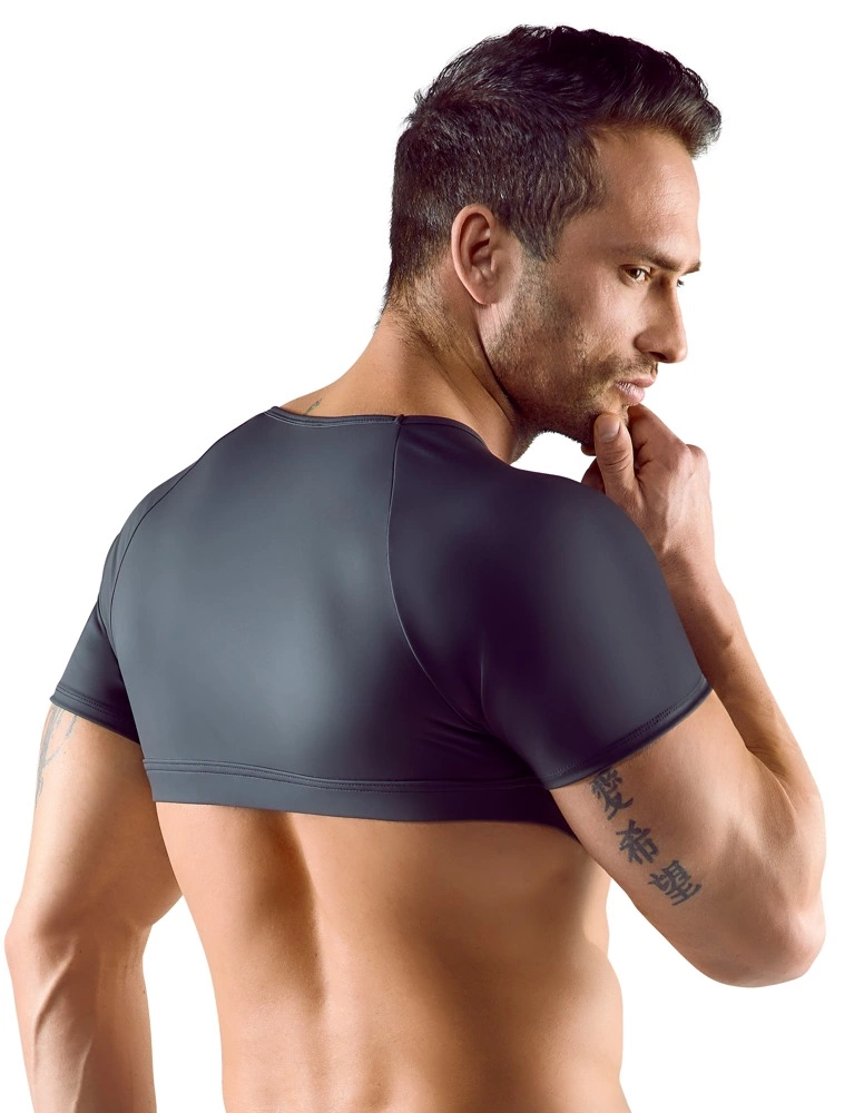 Svenjoyment Black Mesh Crop Top L - Image 4