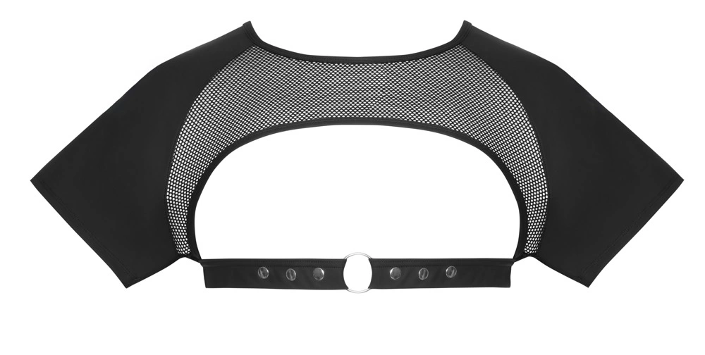 Svenjoyment Black Mesh Crop Top L - Image 6
