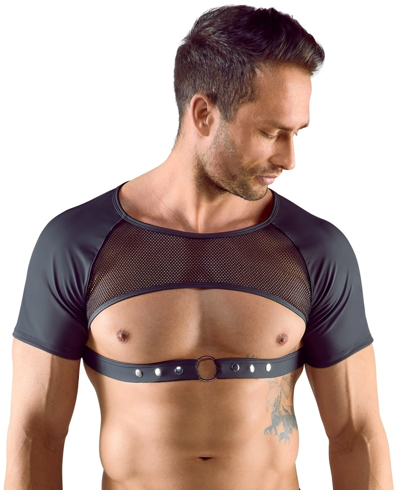 Svenjoyment Black Mesh Crop Top L - Image 2