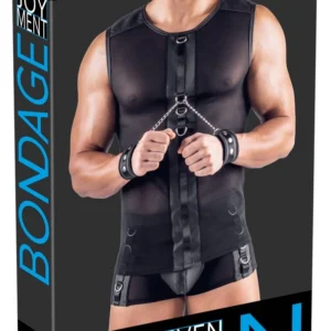 Svenjoyment Bondage be rankovių tinklinis marškinėlis M