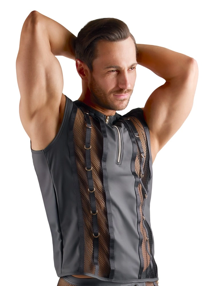 Svenjoyment Men's Net & Wetlook Shirt M — Black & Gold - Image 4