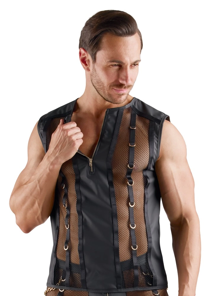Svenjoyment Men's Net & Wetlook Shirt M — Black & Gold - Image 3
