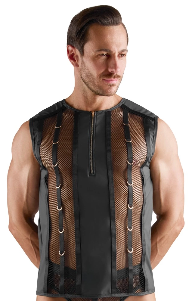 Svenjoyment Men's Net & Wetlook Shirt M — Black & Gold - Image 2