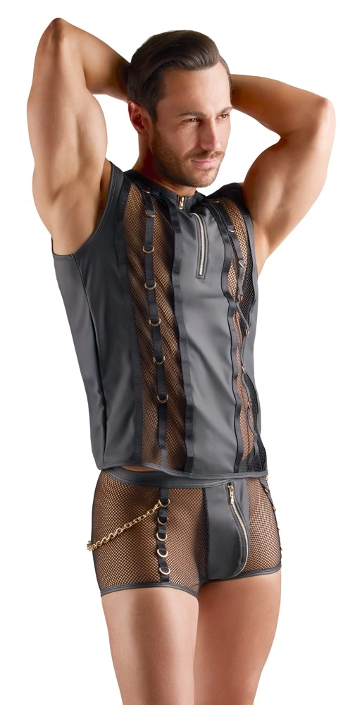 Svenjoyment Men's Net & Wetlook Shirt M — Black & Gold - Image 5