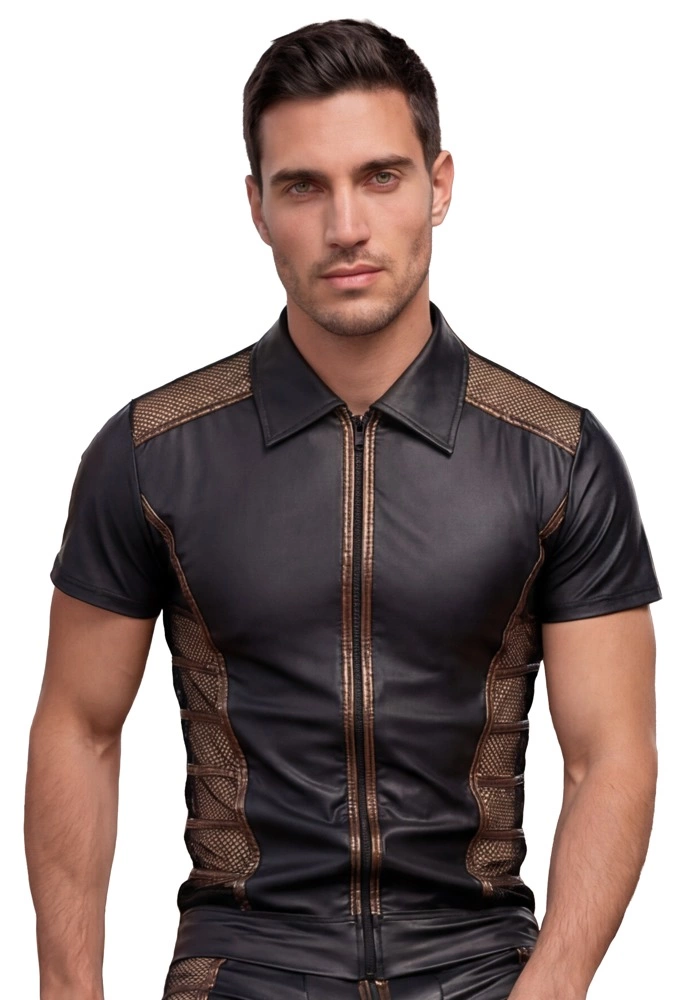 NEK Men's Net Shirt M – juodas su bronzos akcentais - Image 2