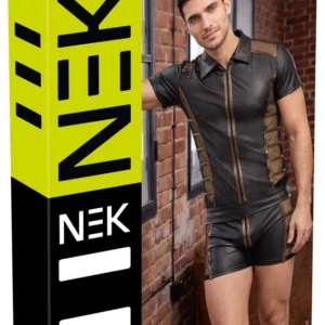 NEK Men's Net Shirt 2XL — juoda, bronzinės detalės