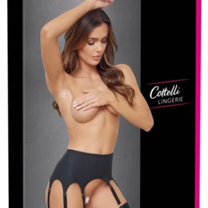 Cottelli Lingerie Suspender Belt – matte black, M
