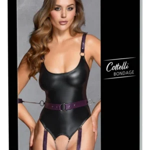 Cottelli Bondage apatinio trikotažo komplektas su bodžiu, juodas, S