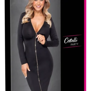 Cottelli prigludusi suknelė su dvipusiu užtrauktuku, juoda, XL