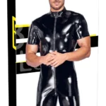Black Level vyriškas kombinezonas, blizgus juodas, 3XL