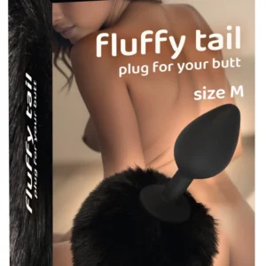 You2Toys Fluffy Tail Black M – silikoninis kūgis su uodega