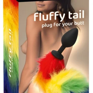 You2Toys Rainbow Fluffy Tail Silicone Plug - 42 cm