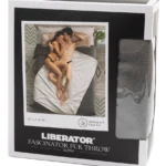 Liberator Fascinator dvipusis pledas, pilkas ir juodas, 183 x 137 cm
