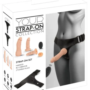 You2Toys Strap-On Set RC Vibe, juodas