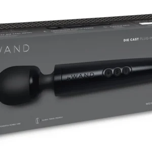 Le Wand Diecast Plug-In wand tipo masažuoklis, juodas, 29 cm