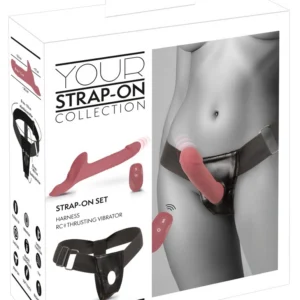 You2Toys Your Strap-On Pink — dvigubas variklis, pultas
