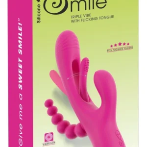 Sweet Smile Triple Vibe Flicking Tongue 24.4cm
