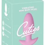 Cuties Rose analinis kaištis, silikoninis, 7 vibracijos režimai