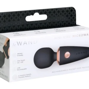 Le Wand Mini Microwand wand tipo masažuoklis, juodas, 10 cm