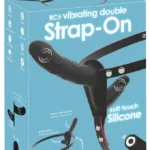 You2Toys RC vibruojantis strap-on rinkinys, juodas