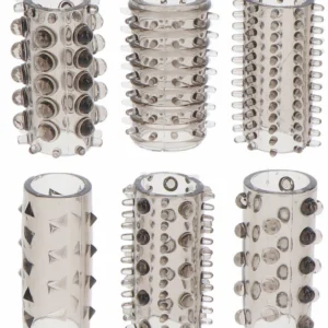 ToyJoy Power Sleeve Set — 6 TPE tekstūruotų žiedų